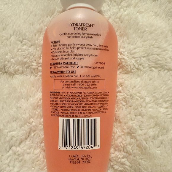 L’Oreal Hydrafresh Toner - Pink - Picture 2 of 2